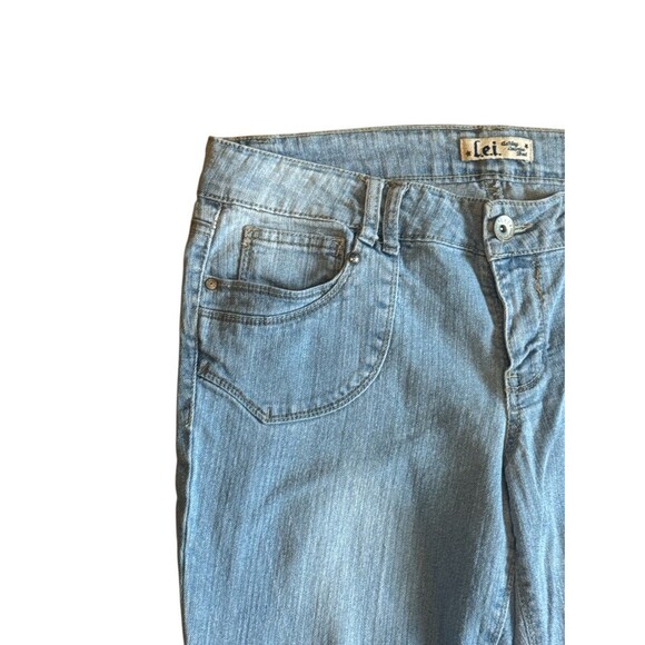 L.E.I Ashley Low Rise Boot Jeans Light Wash Bootcut Flare Size 13 Juniors Y2K - Picture 2 of 7